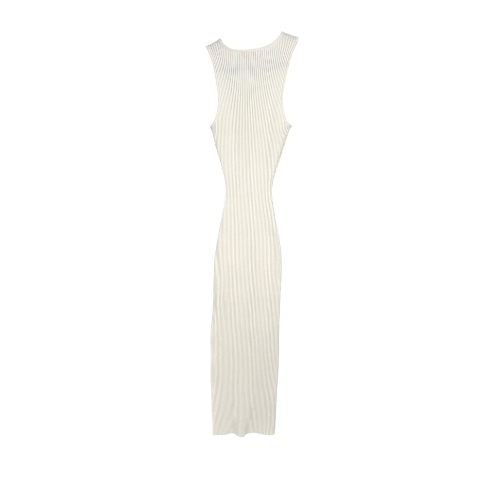 Meshki Ivory Ribbed Sleeveless Midi Dress - Picture 4 of 11